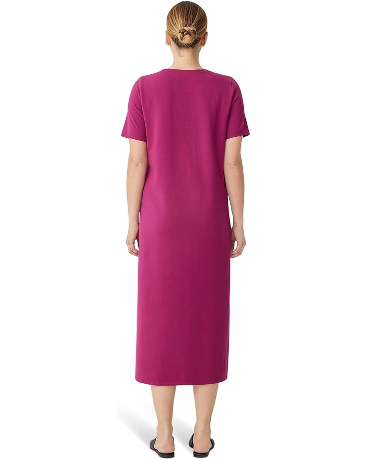 

Платье Eileen Fisher Crew Neck Dress, цвет Raspberry