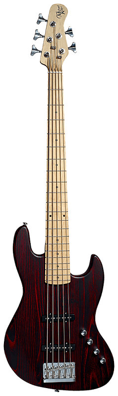 Басс гитара Michael Kelly MKO5OTRMRC Element 5OP Sungkai Body Maple Neck 5-String Electric Bass Guitar