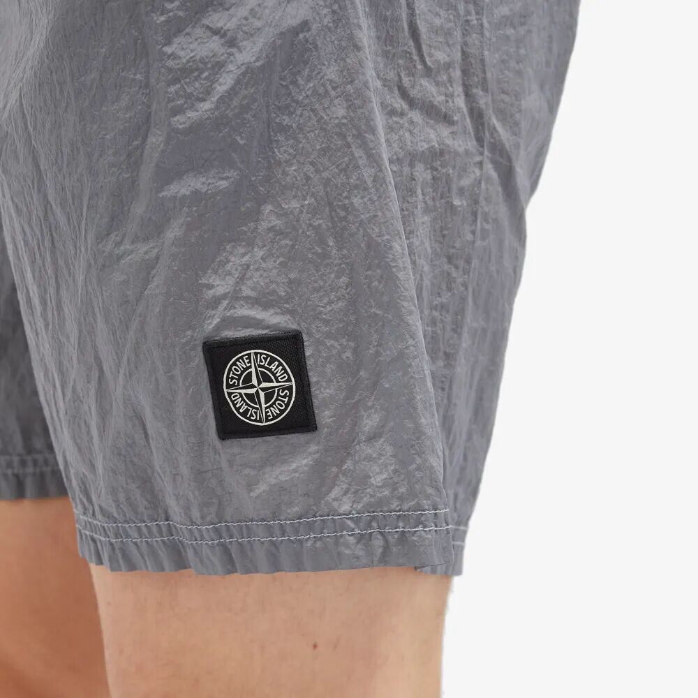 

Stone Island Нейлоновые шорты с эффектом металлик, синий