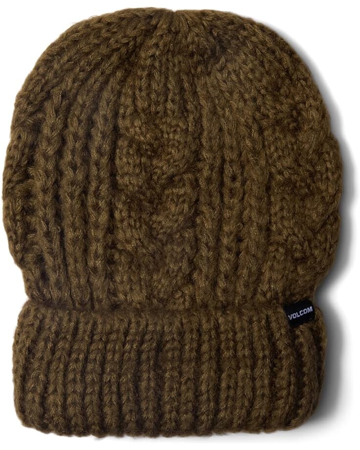 Шапка Volcom Snow Cable Hand Knit Beanie, цвет Dark Teak