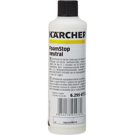 Karcher Foamstop Neutral: жидкий пеногаситель становится еще более разрушительным Kärcher пеногаситель для пылесосов karcher foamstop fruity 125 мл