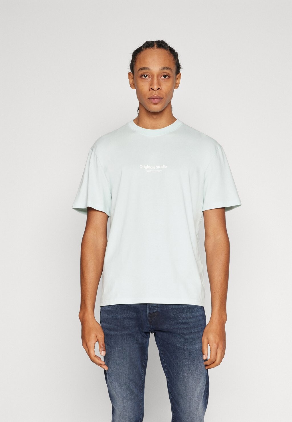 

Футболка с принтом Jorvesterbro Tee Crew Neck Jack & Jones, цвет skylight