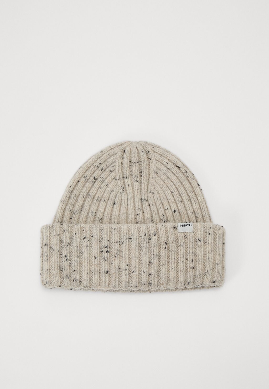 

Шапка Mschnasra Beanie MSCH Copenhagen, цвет oatmeal melange
