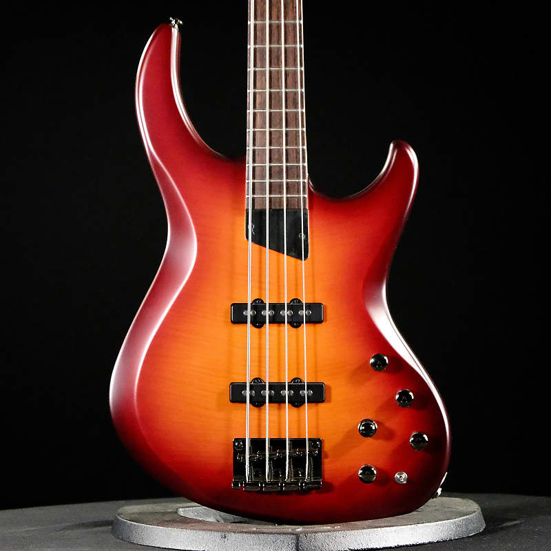 цена Басс гитара MTD Kingston Saratoga Deluxe 4-String Bass Guitar - Deep Cherry Burst