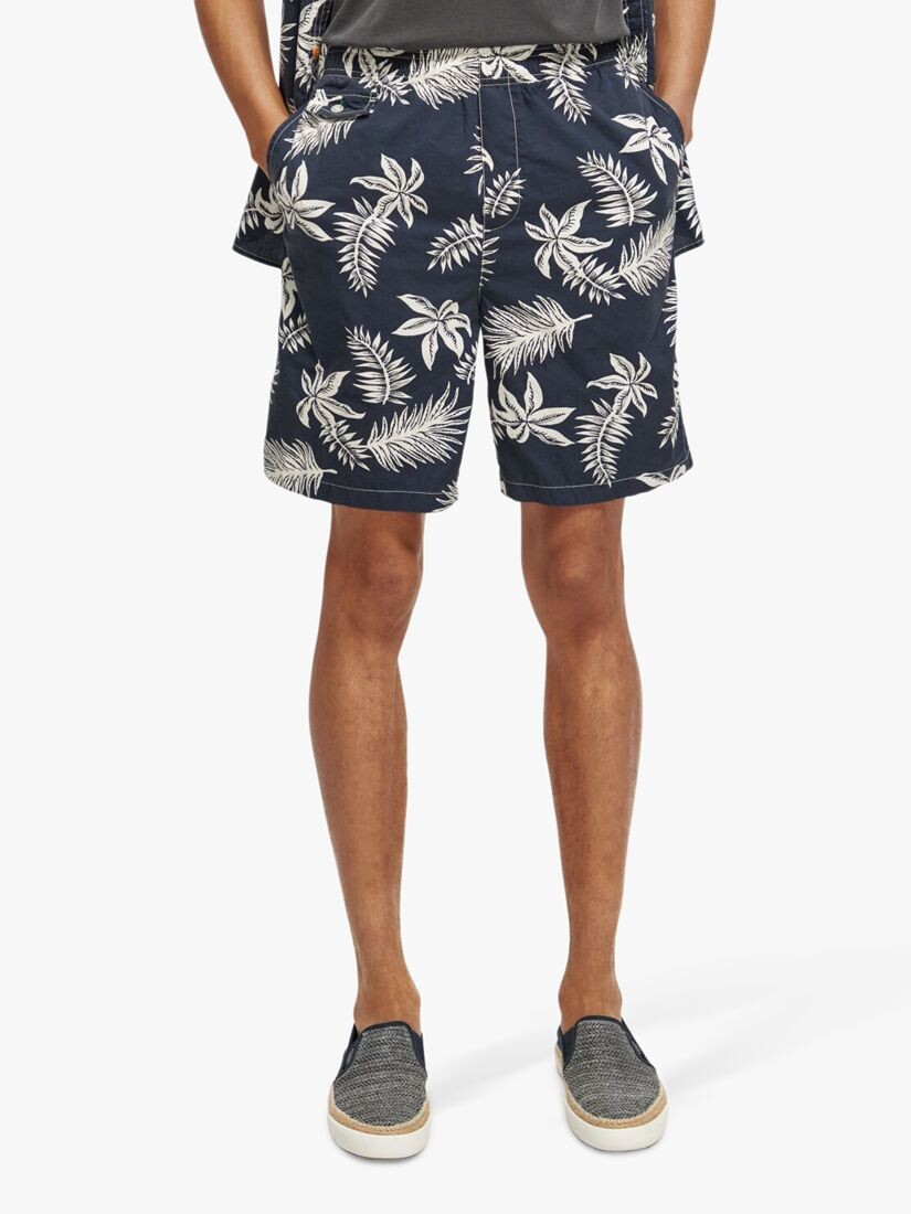 

Шорты-бермуды из поплина с принтом Scotch & Soda, 5818 — Темно-синий лист