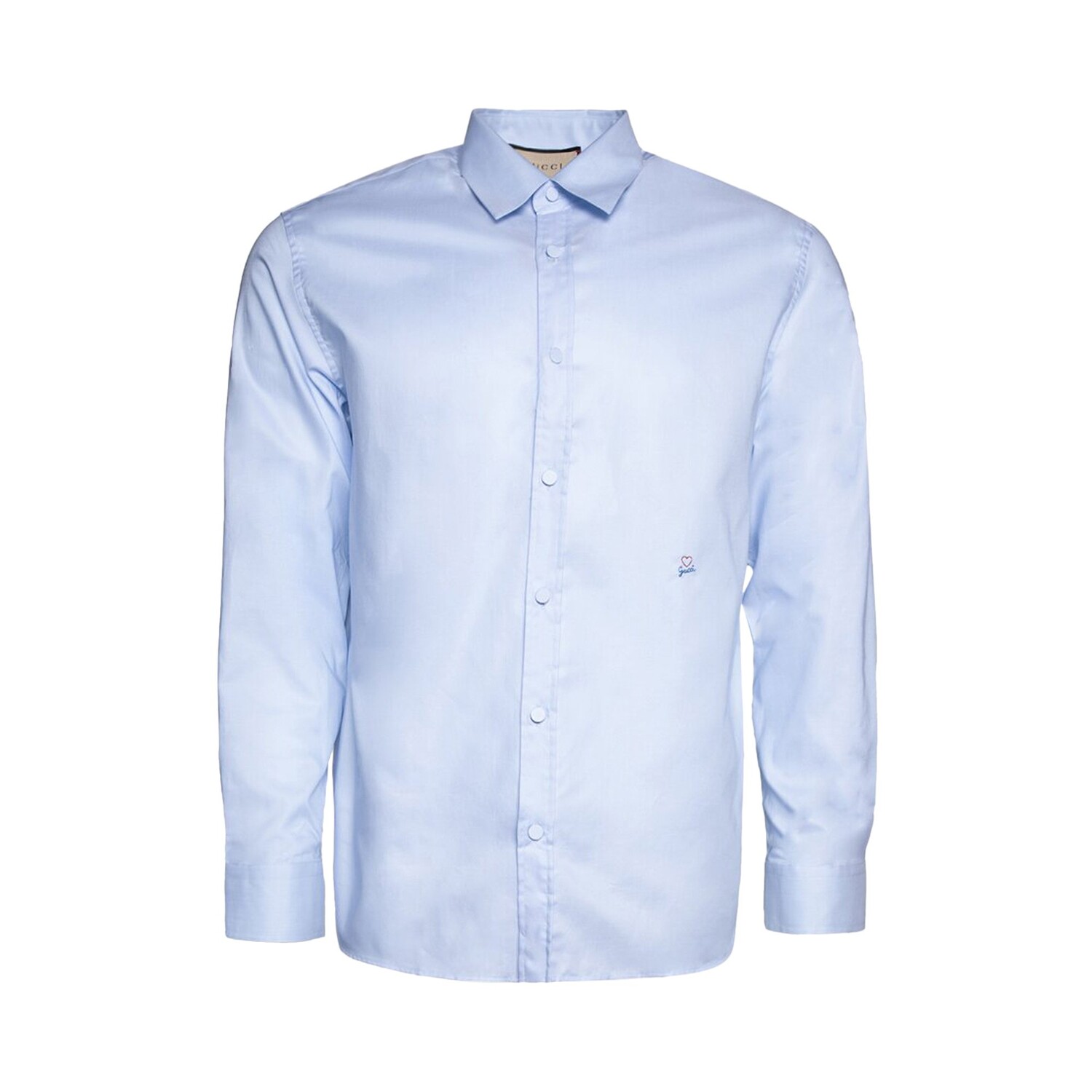 

Рубашка с вышитым логотипом Gucci, цвет Baby Blue