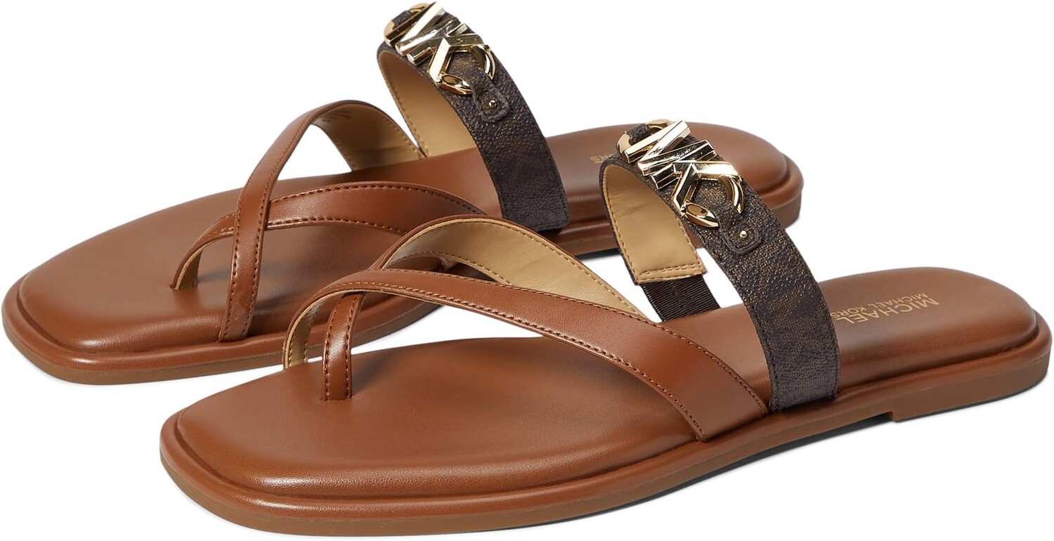 

Сандалии на плоской подошве Izzy Thong Slide MICHAEL Michael Kors, цвет Brown Multi