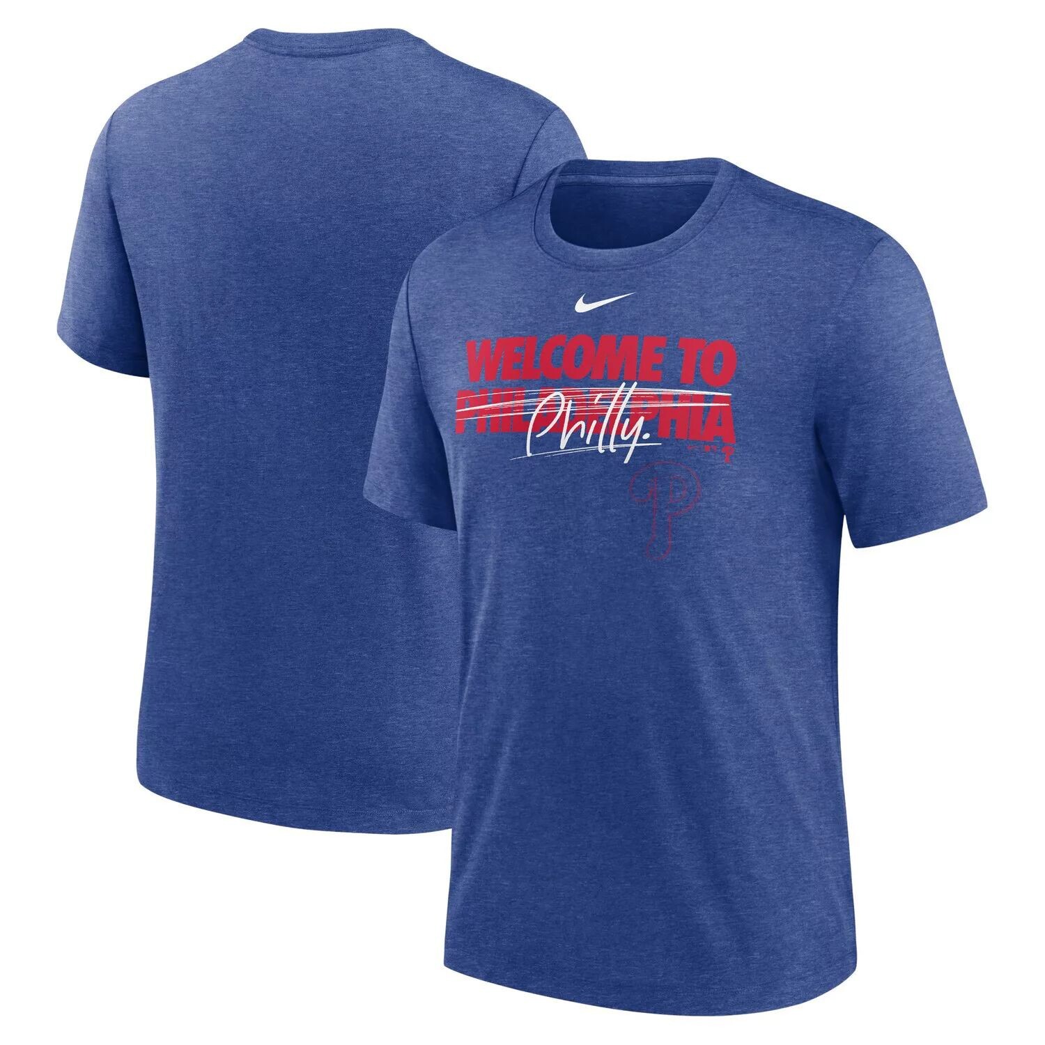 

Мужская футболка Heather Royal Philadelphia Phillies Home Spin Tri-Blend Nike