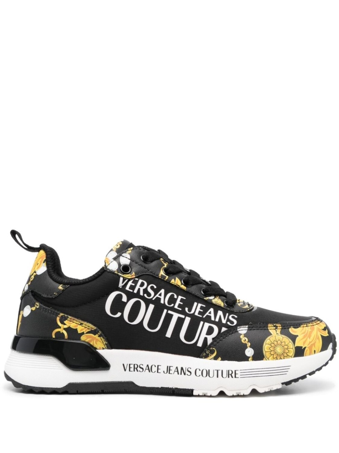 

Versace Jeans Couture кроссовки с узором Baroque, черный