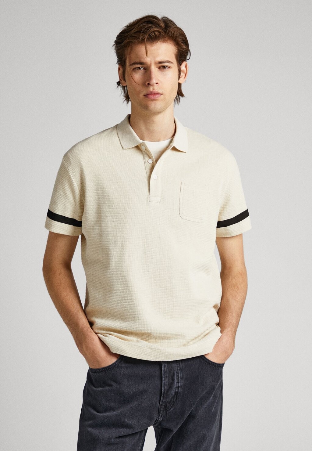 

Рубашка-поло Lampton Pepe Jeans, цвет ivory white