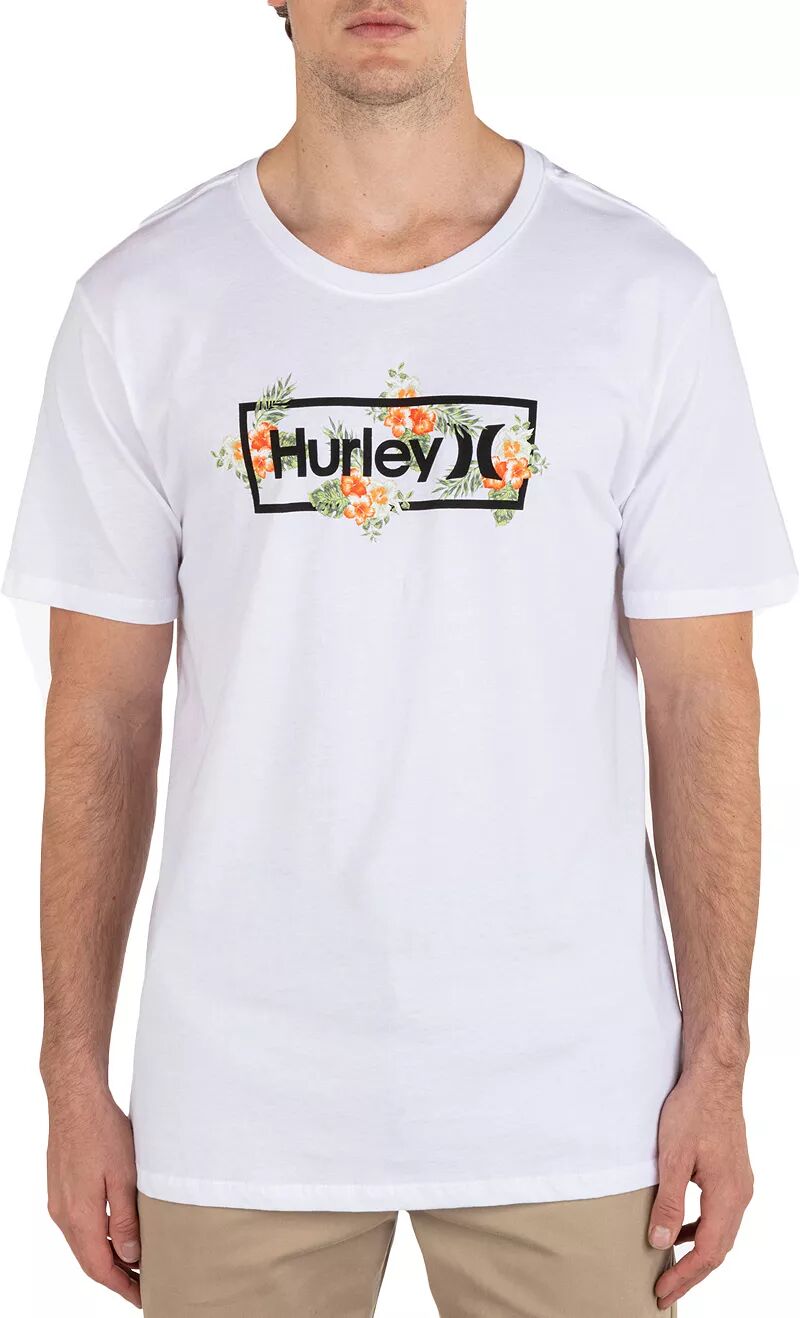 Мужская повседневная рубашка Hurley Explore Congo с коротким рукавом, белый мужская повседневная футболка с коротким рукавом fish food hurley