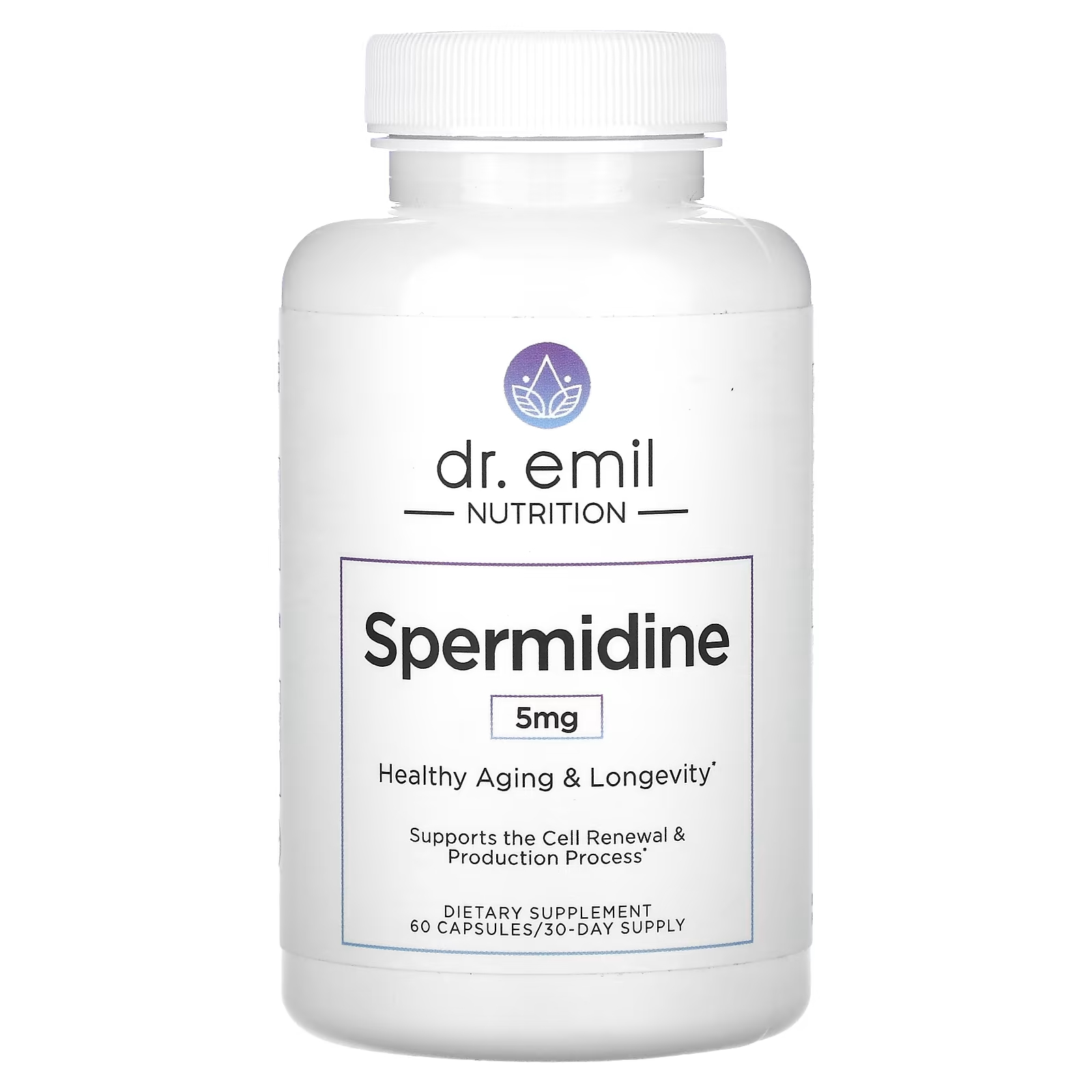 Биологически активная добавка Dr. Emil Nutrition Spermidin, 2,5 мг., 60 капсул dr emil nutrition спермидин 2 5 мг 60 капсул
