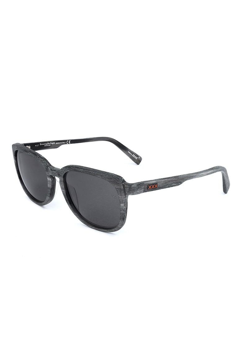 цена Прямоугольные солнцезащитные очки Ermenegildo Zegna, серый