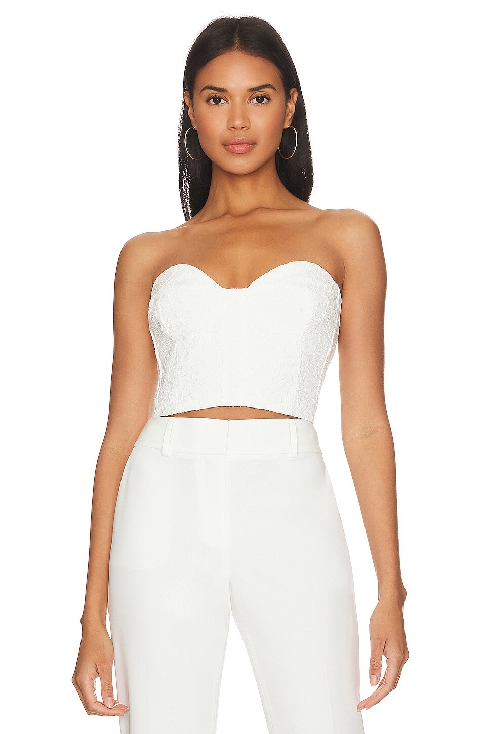

Топ MILLY Nikita Lace Bustier, белый