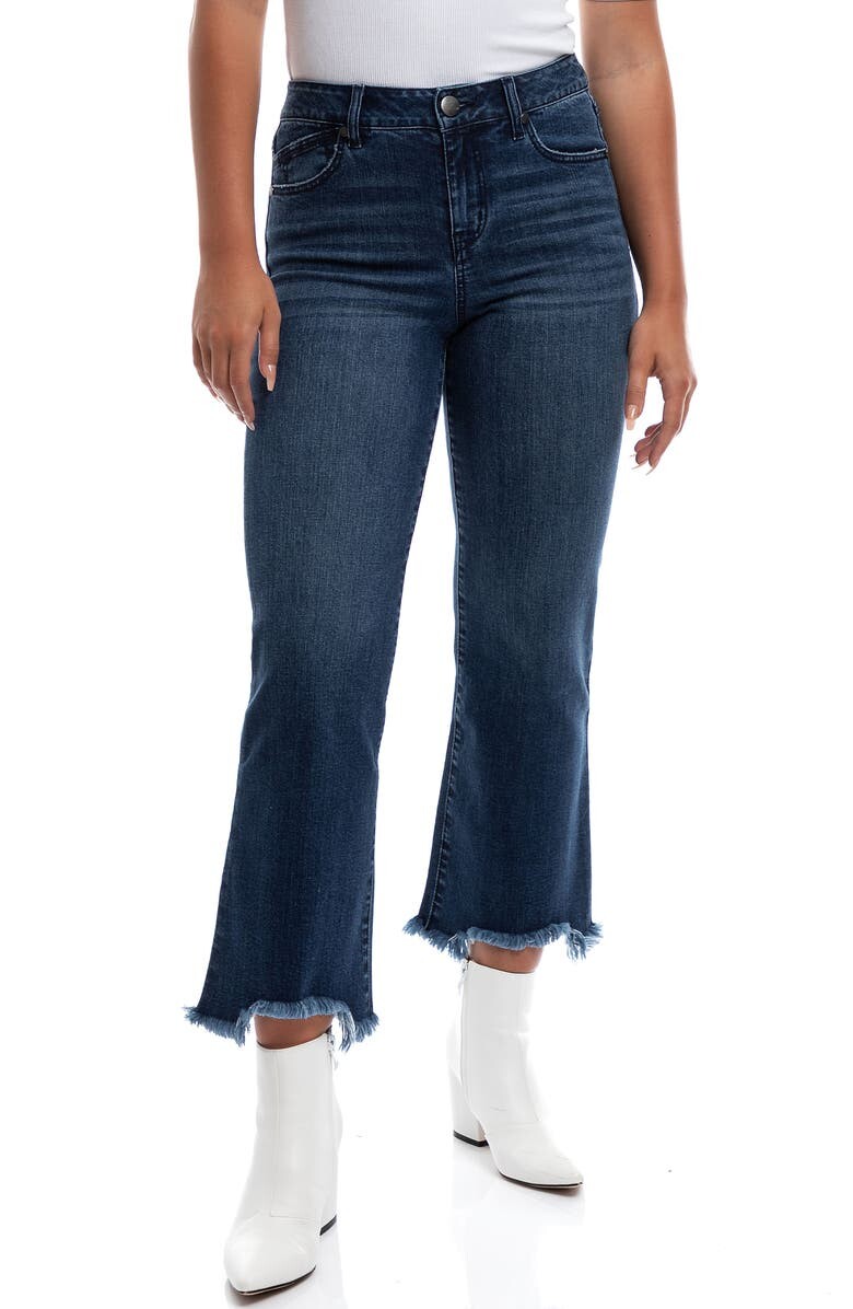 

Джинсы Bootcut с завышенной талией и бахромой 1822 DENIM