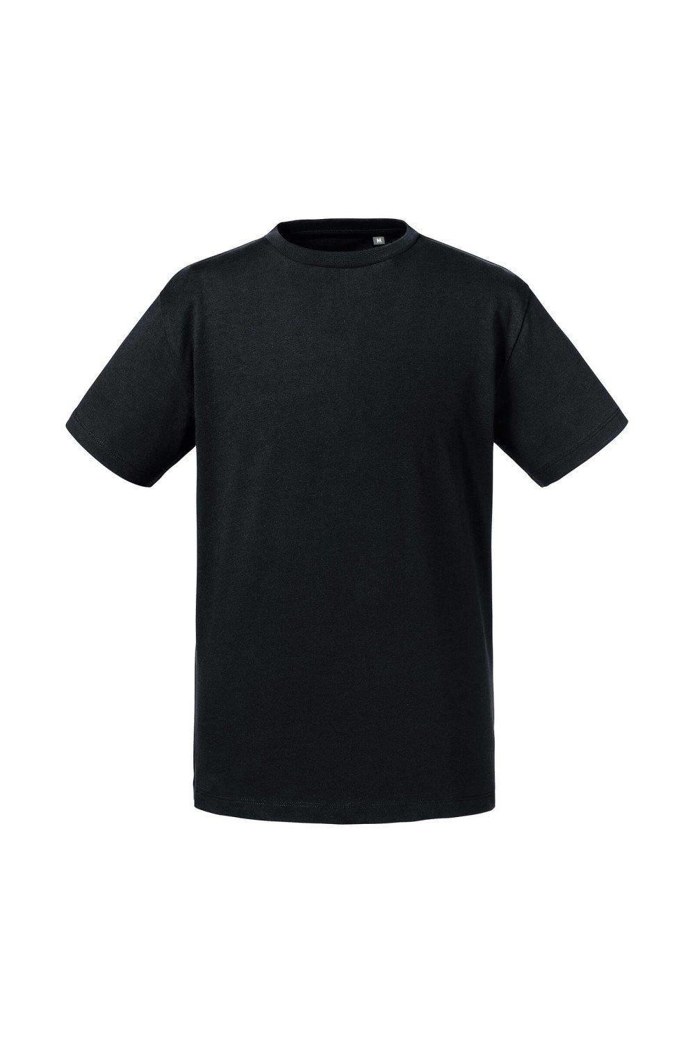Органическая футболка с короткими рукавами Russell, черный
