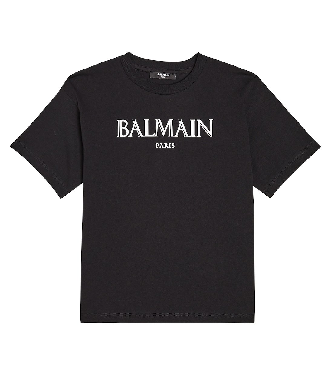 

Футболка из хлопкового джерси с логотипом Balmain Kids, черный