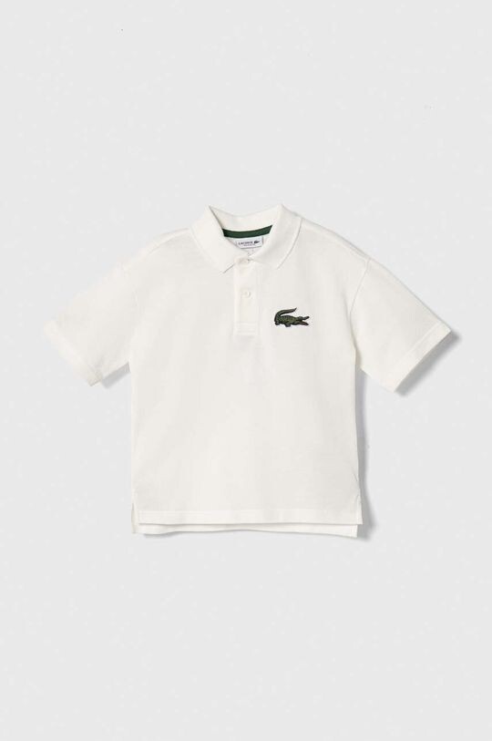 

Детская хлопковая рубашка-поло Lacoste, белый