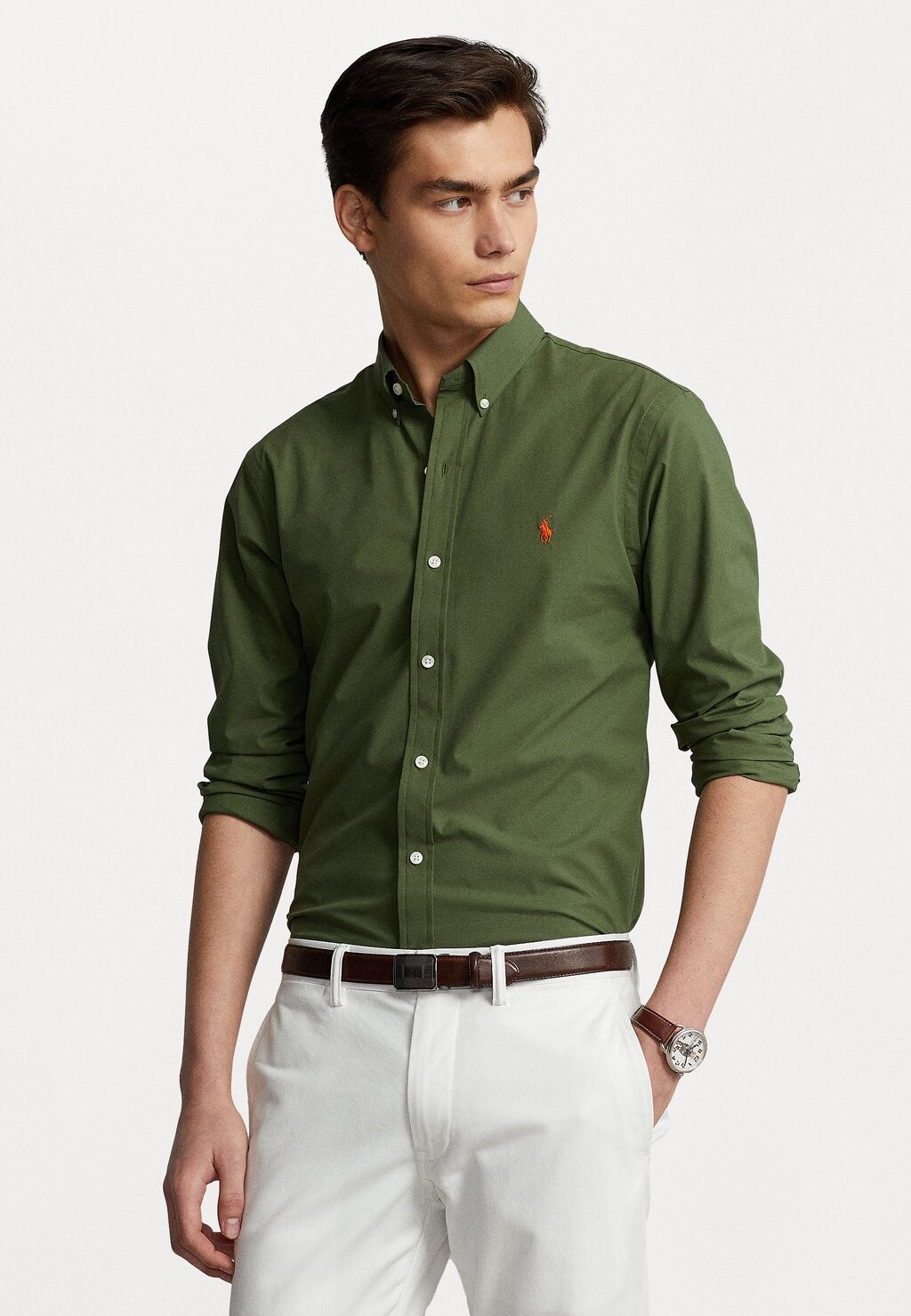 

Рубашка STRETCH SHIRT Polo Ralph Lauren, поставка оливкового цвета