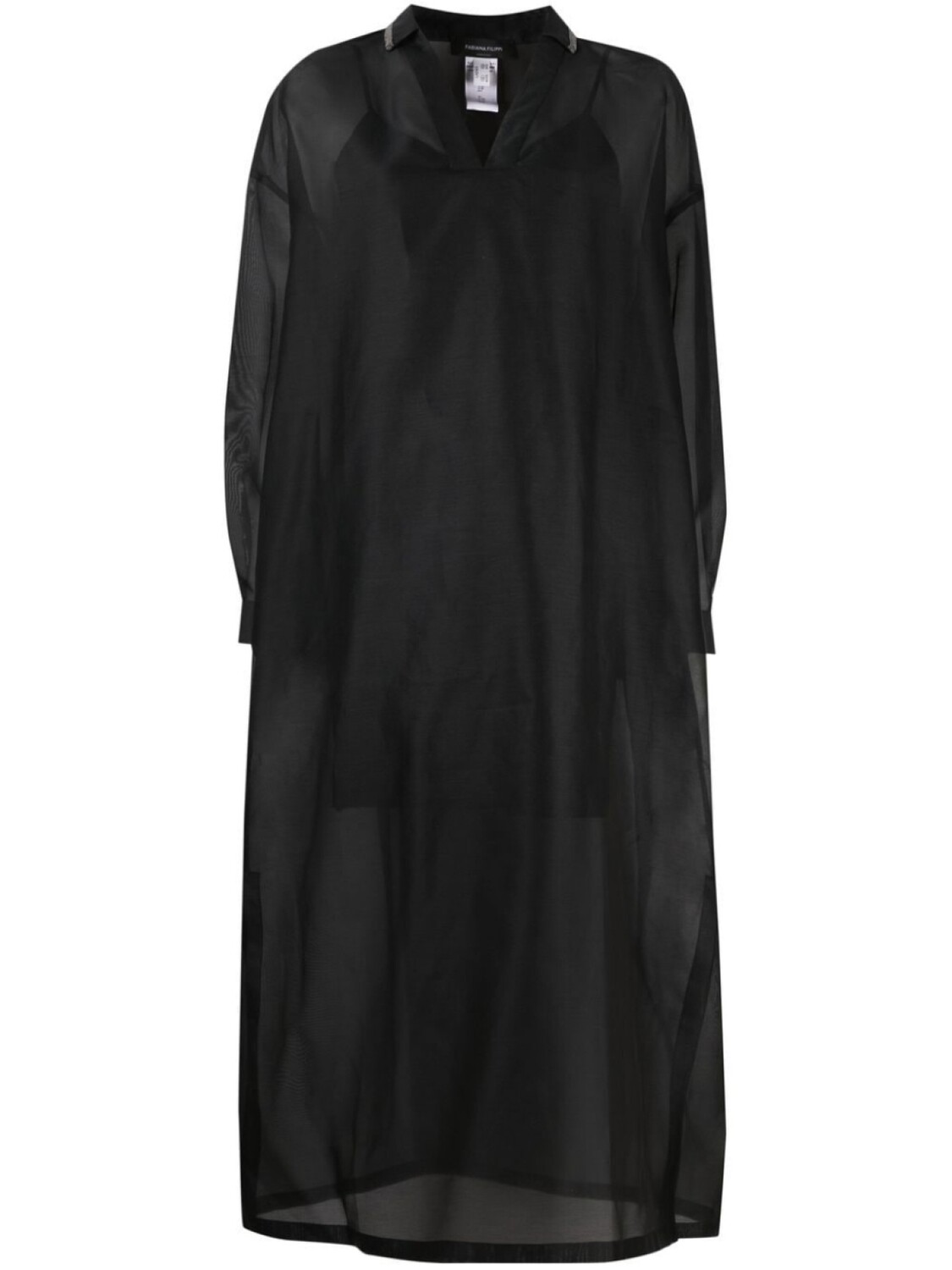 

Fabiana Filippi silk-blend midi dress, черный