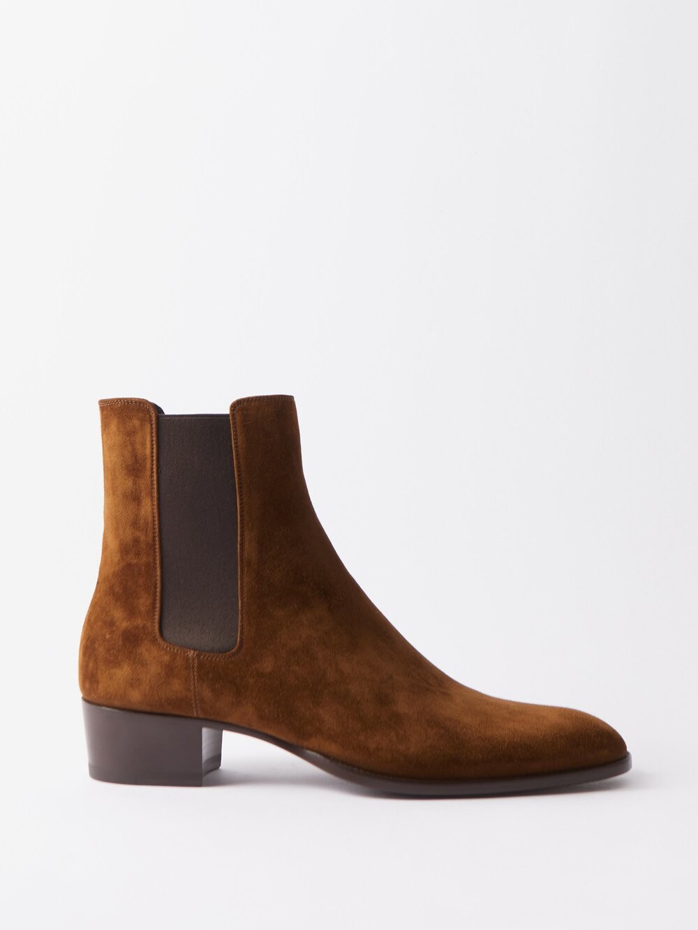 

Замшевые ботинки челси wyatt Saint Laurent, коричневый