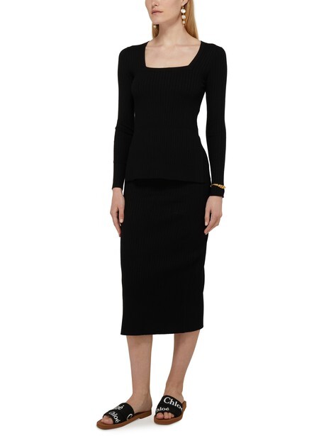 

Юбка миди Orosei - LEISURE Max Mara, черный