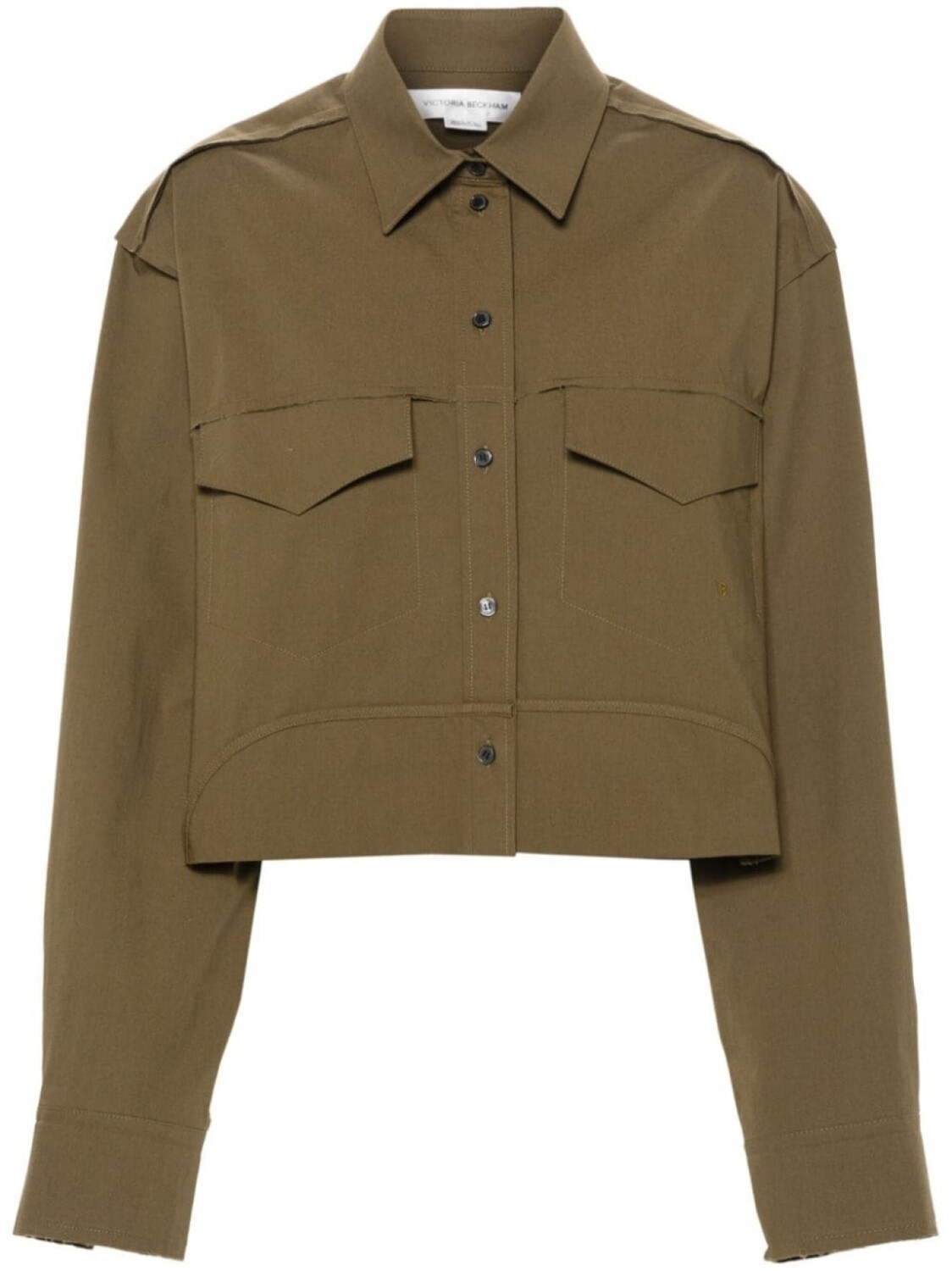 

Victoria Beckham cropped military shirt, зеленый