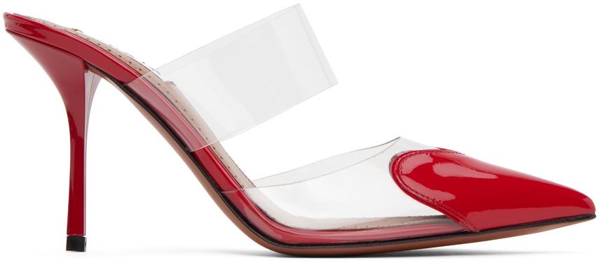 Красные туфли на каблуке Le Cœur Alaïa, цвет Lacquer red