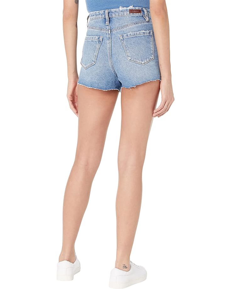 цена Шорты Blank NYC Reeve High-Rise Denim Cutoffs Medium Wash Shorts in Blue, цвет Cruise Control