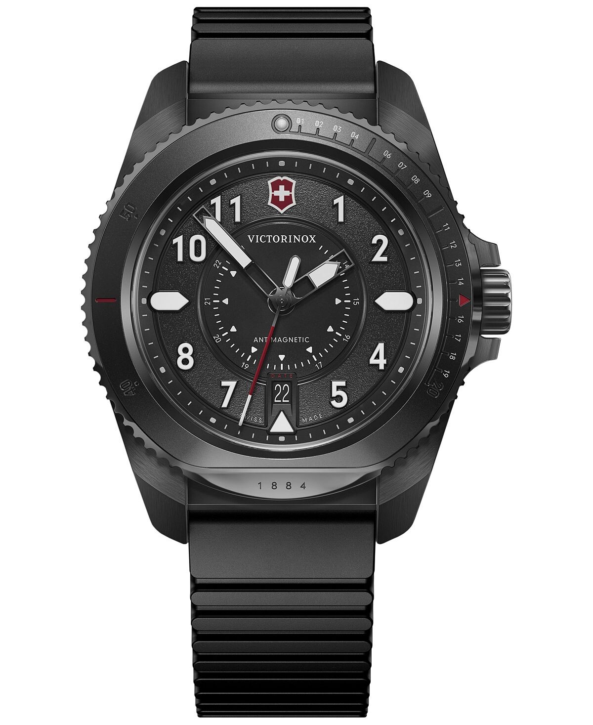 

Мужские часы Swiss Journey 1884 с черным каучуковым ремешком, 43 мм Victorinox