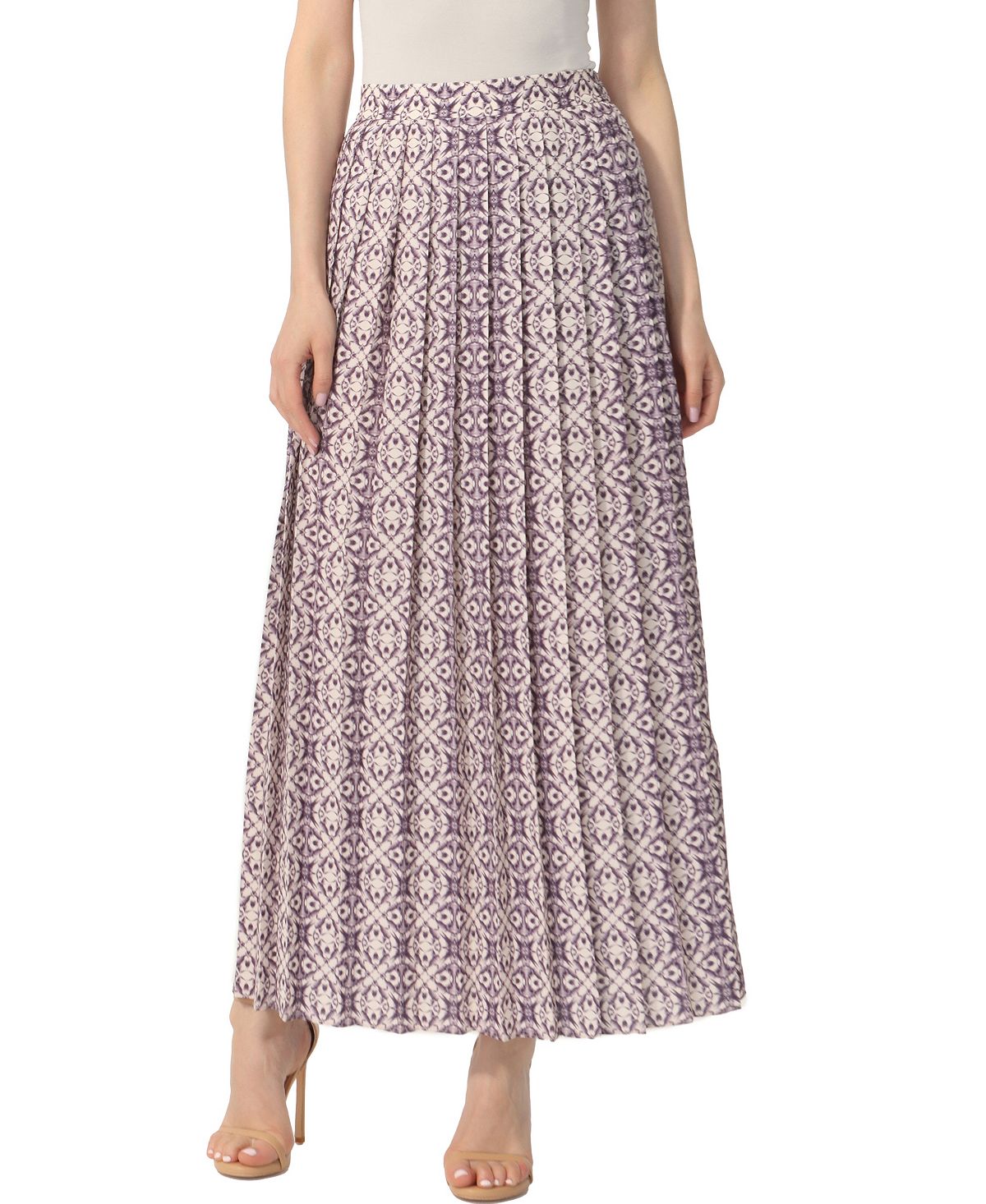 Женская длинная юбка со складками и принтом kimi + kai