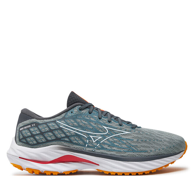 Кроссовки Mizuno Wave Inspire 20 J1GC2444 Abyss/White/Citrus 1, серый стабилизирующие кроссовки wave inspire 20 mizuno цвет abyss white citrus