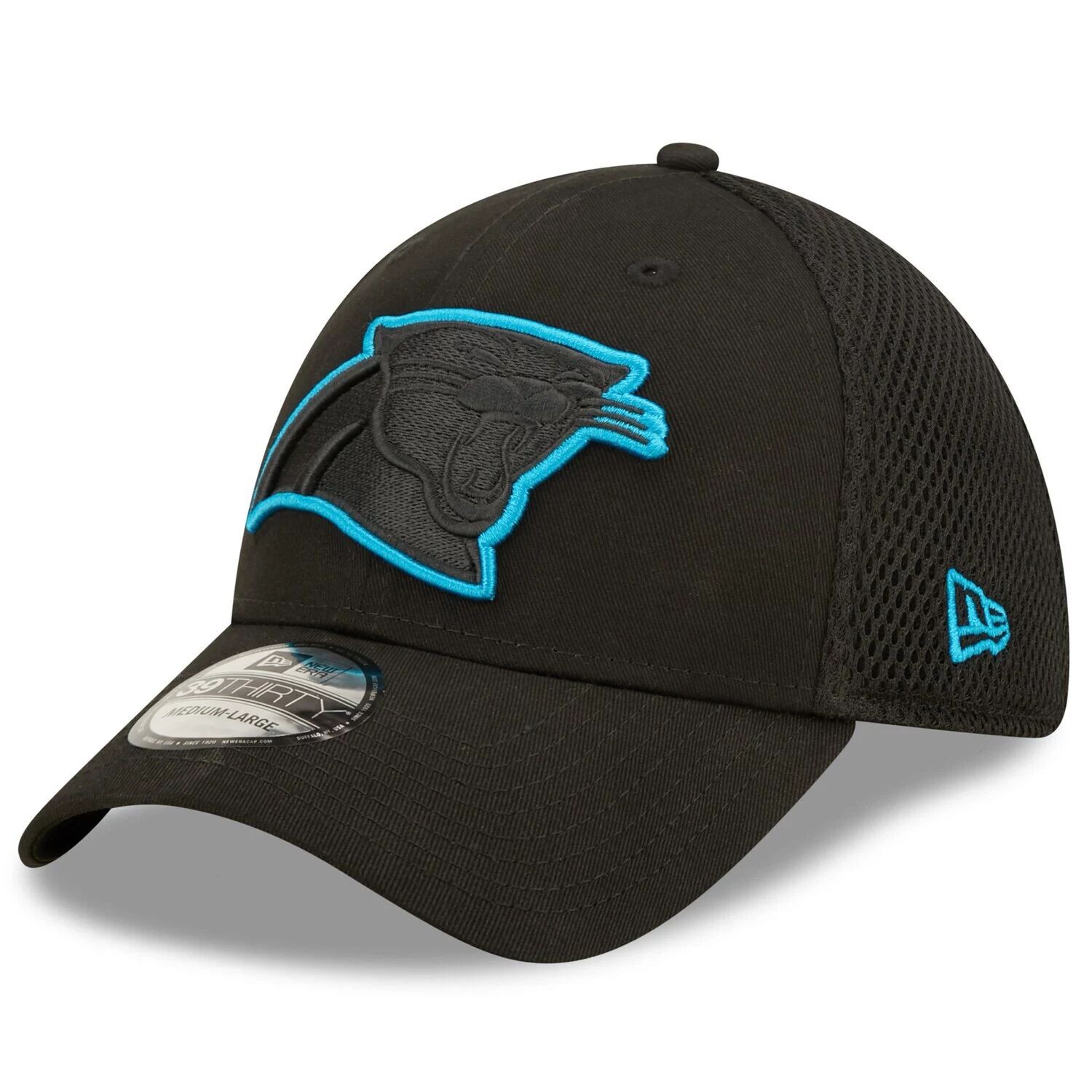 

Мужская гибкая кепка New Era Black Carolina Panthers Team Neo 39THIRTY