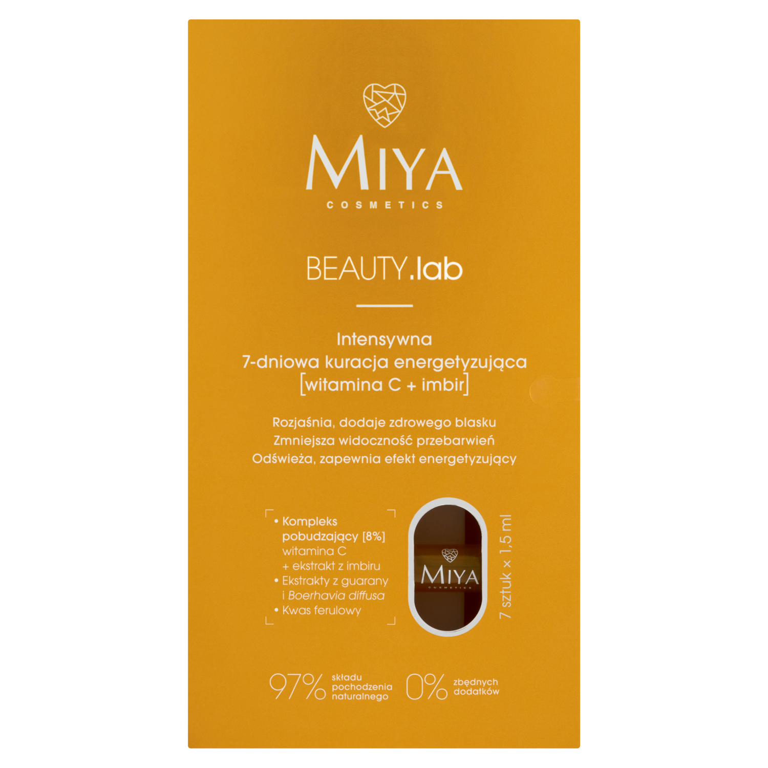 7-дневная процедура для осветления лица Miya Cosmetics Beauty.Lab, 7x1,5 мл