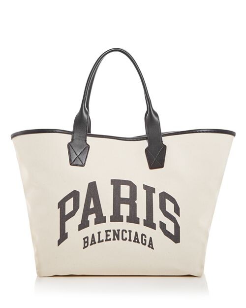 

Большая холщовая сумка-тоут Cities Balenciaga, цвет Tan/Beige