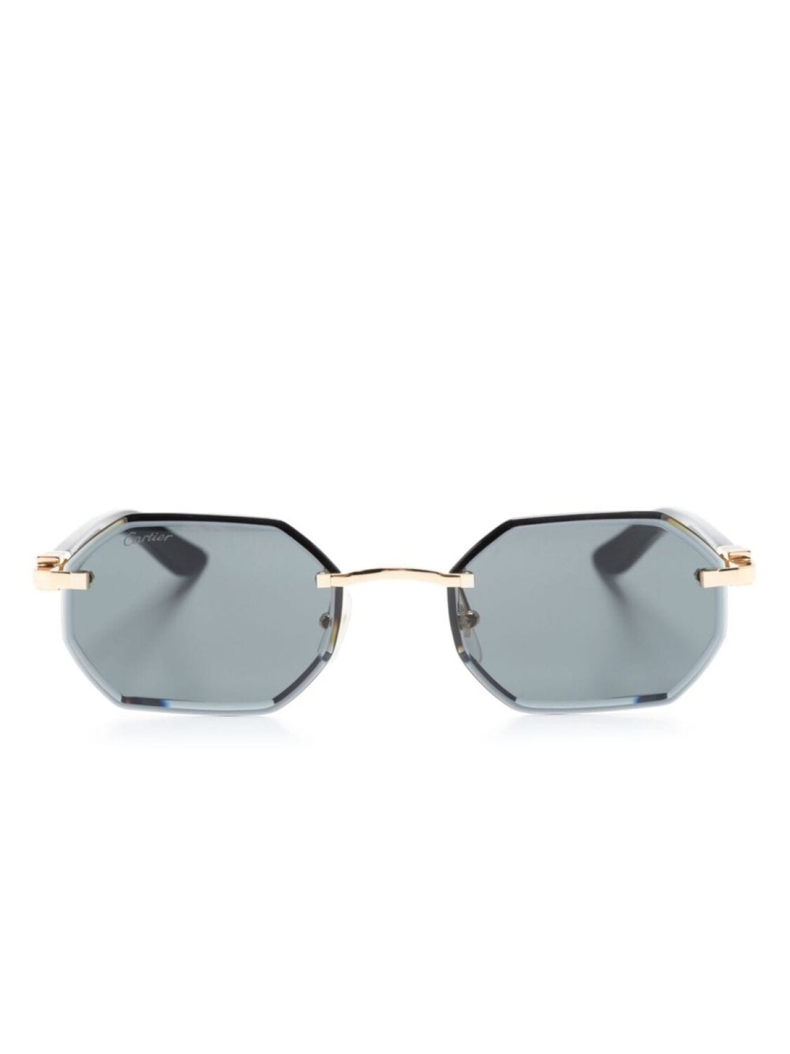 

Солнцезащитные очки в безободковой оправе Cartier Eyewear, серый
