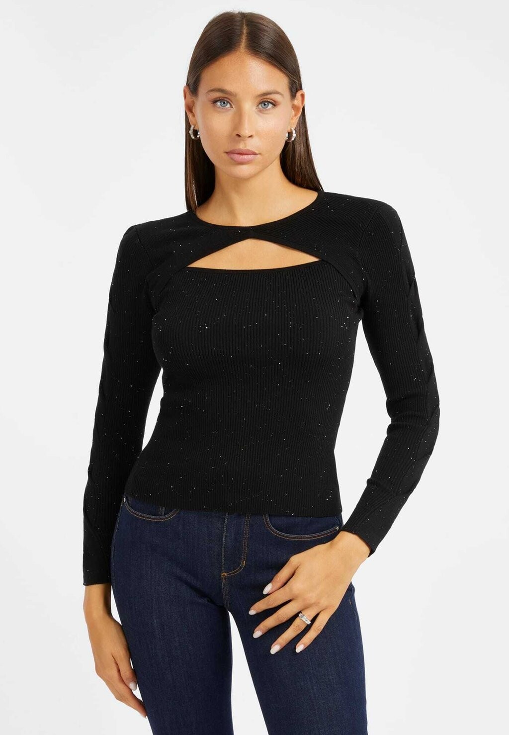 

Свитшот Guess MIT MIKROPAILLETTEN, цвет schwarz