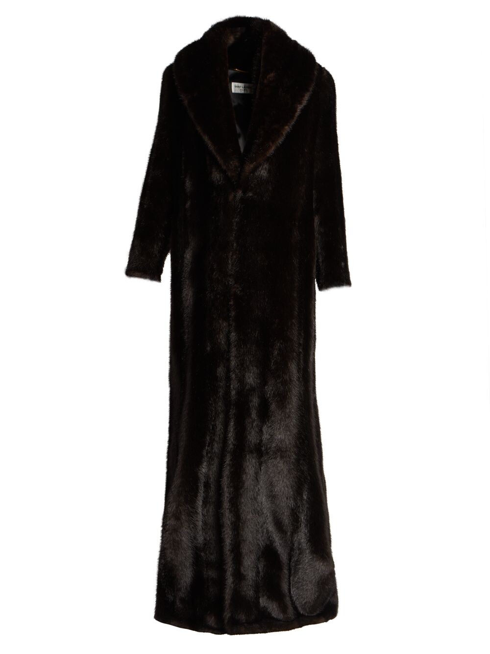 

Пальто из меха без животных Saint Laurent, Черный