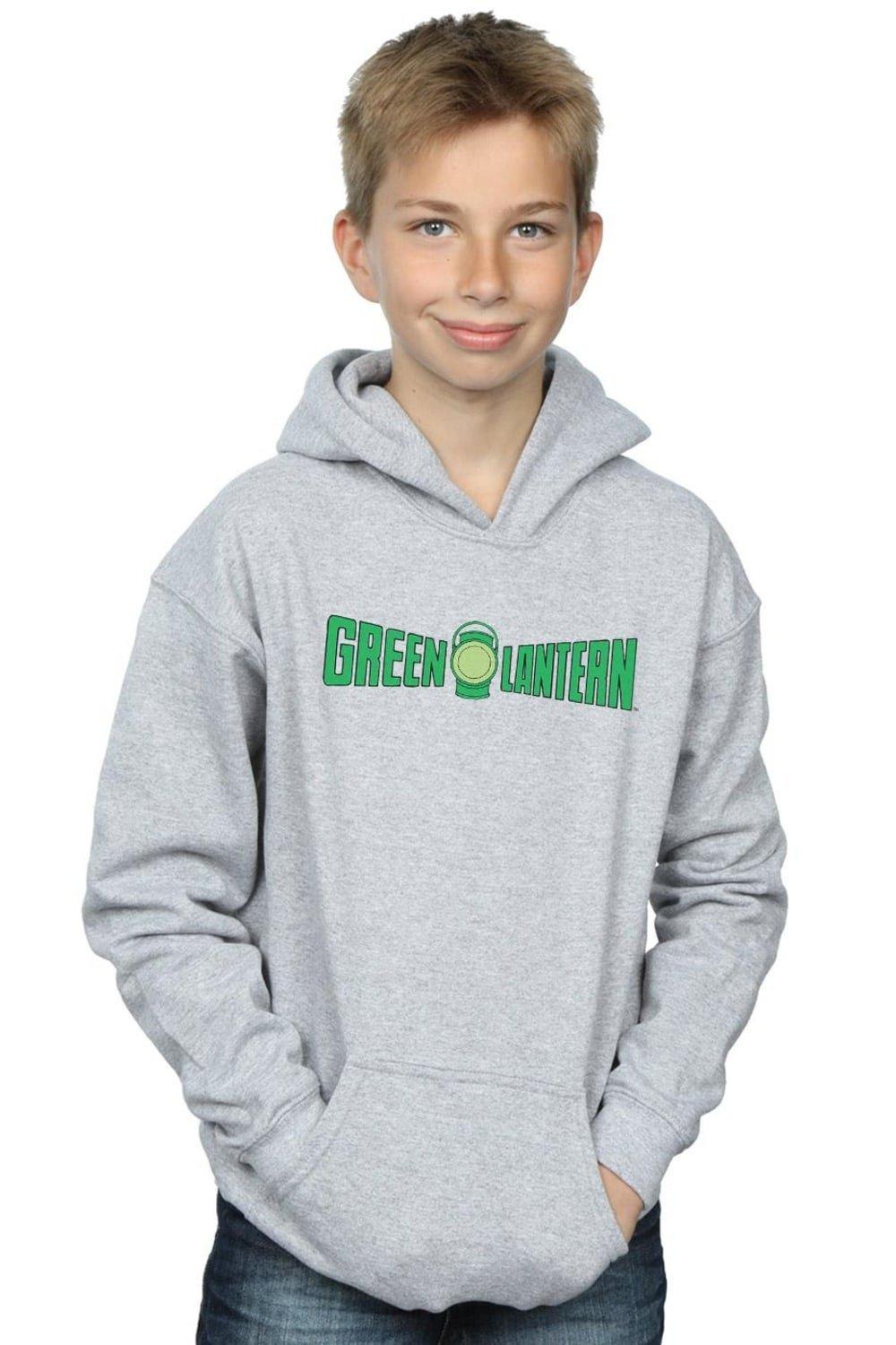 Худи с текстовым логотипом Green Lantern DC Comics, серый носки dc comics pixel – green lantern белые
