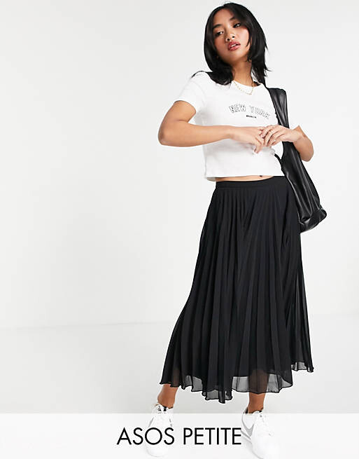 Юбка миди со складками ASOS DESIGN Petite