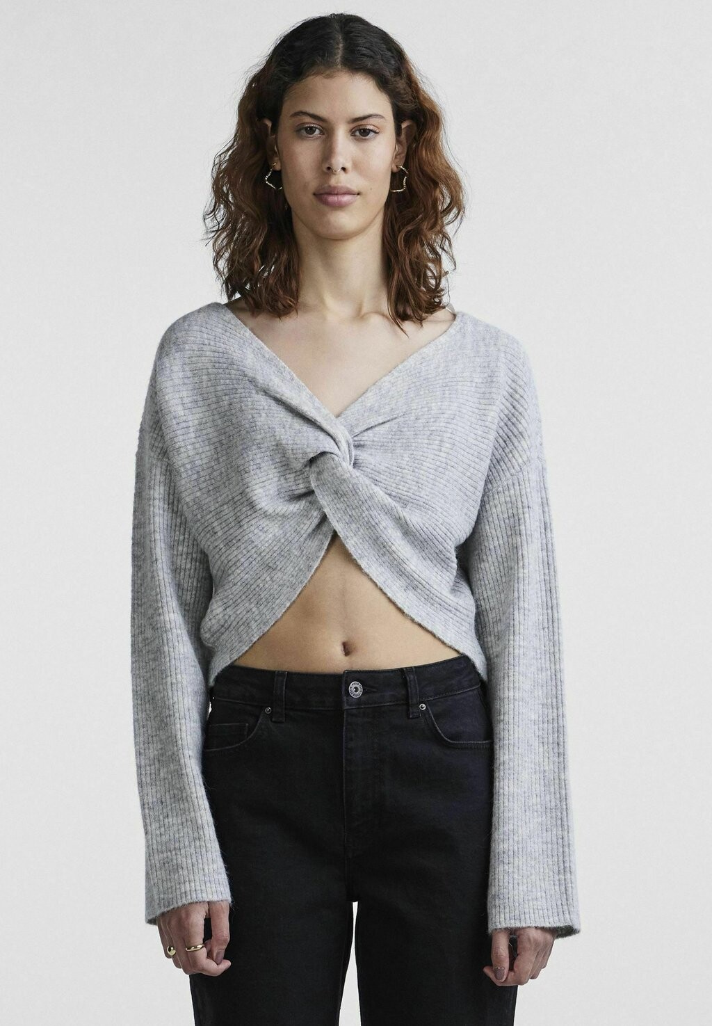 

Свитшот Pieces, цвет light grey melange