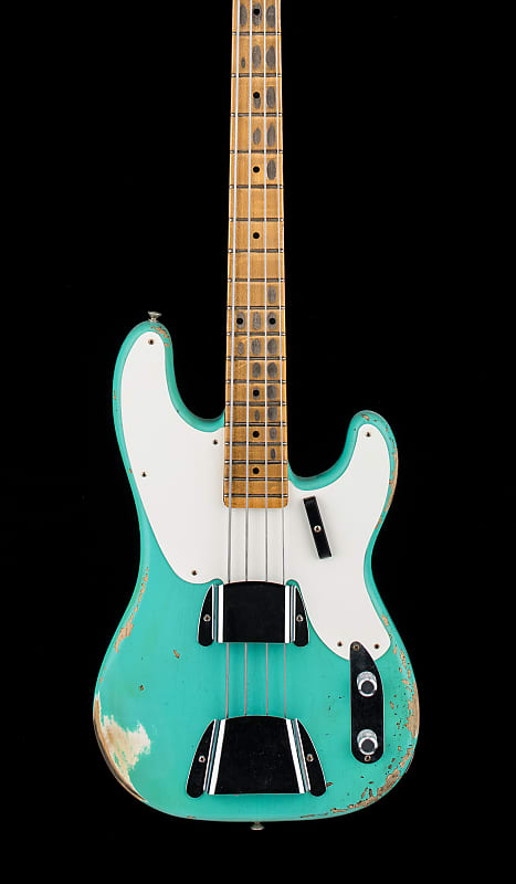 Басс гитара Fender Custom Shop '55 Precision Bass Heavy Relic - Sea Foam Green #25463 scott shop towels 55 sheetsroll 12 rolls