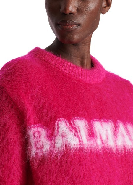 

Джемпер Balmain из жаккардового мохера с начесом Balmain, розовый