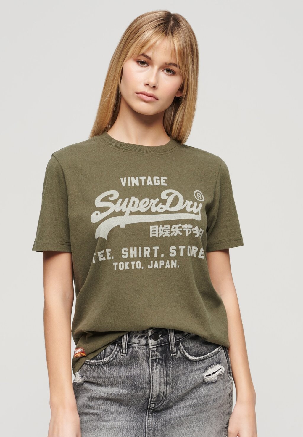 

Футболка с принтом VINTAGE LOGO HERITAGE RELAXED Superdry, зеленый