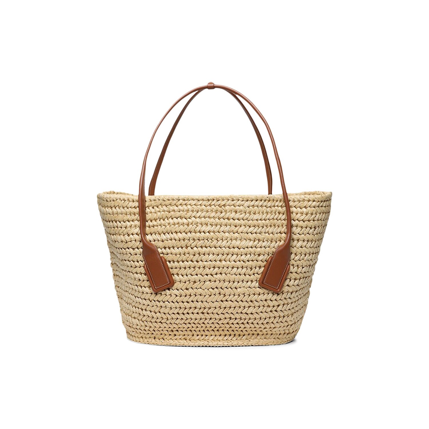 

Сумка-тоут Bottega Veneta Arco из рафии среднего размера, Natural/Wood