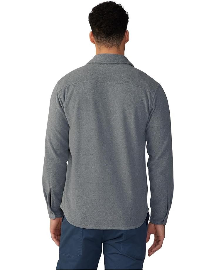 Рубашка Mountain Hardwear Microchill Long Sleeve Shirt, цвет Foil Grey Heather толстовка microchill мужская mountain hardwear цвет foil grey heather