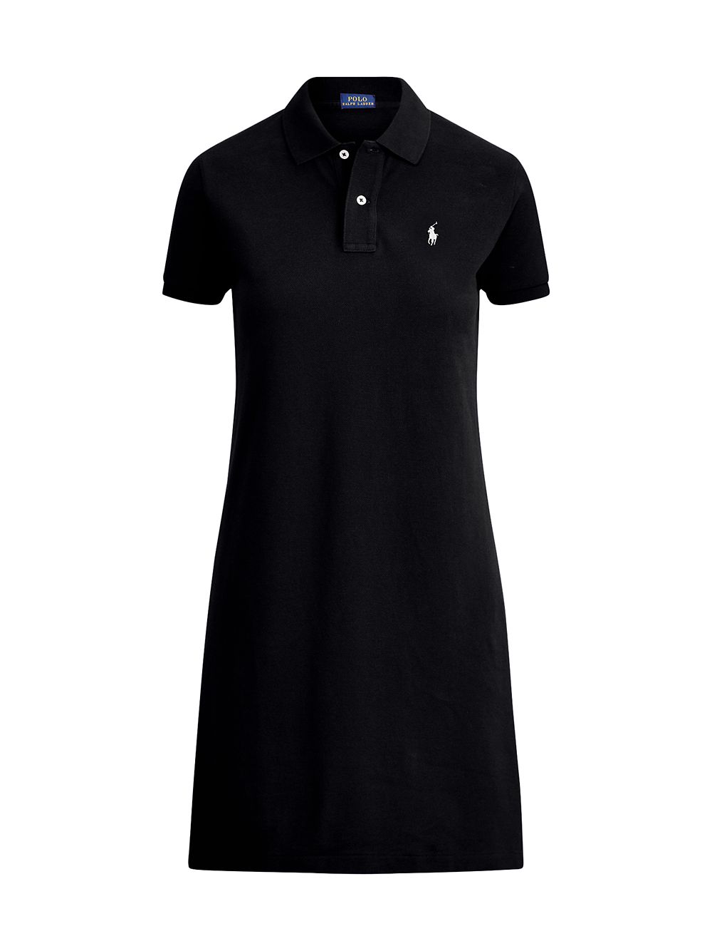 Платье-поло с короткими рукавами из хлопковой сетки Polo Ralph Lauren, черный