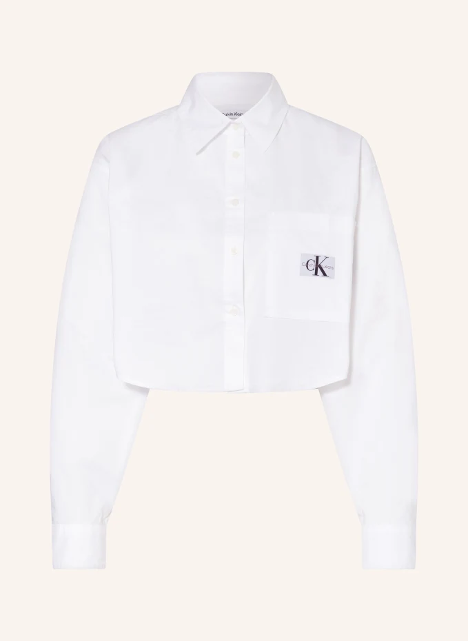 

Укороченная блузка-рубашка Calvin Klein Jeans, белый