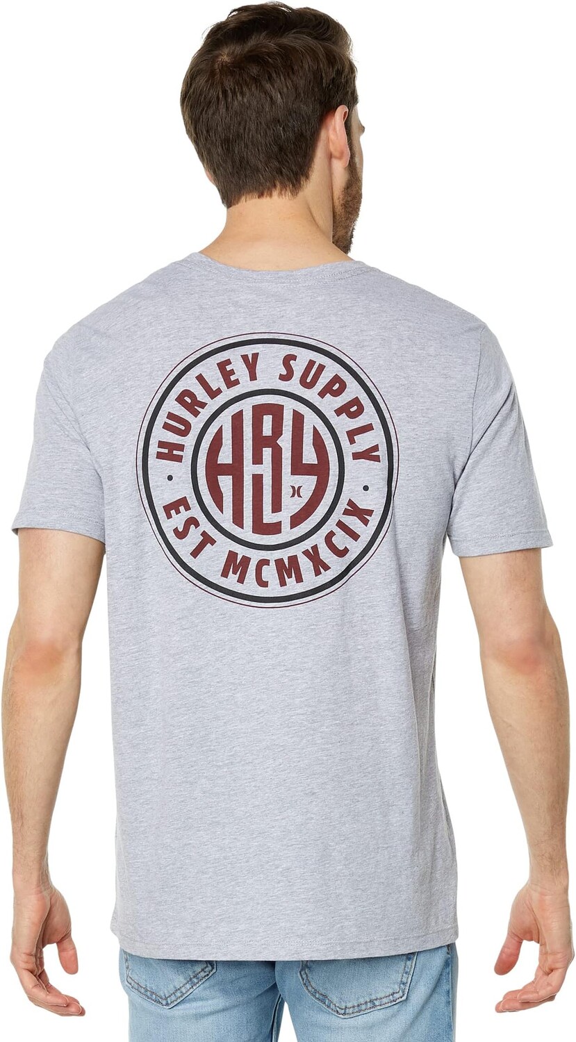 

Футболка с короткими рукавами и эмблемой Hurley, цвет Dark Grey Heather