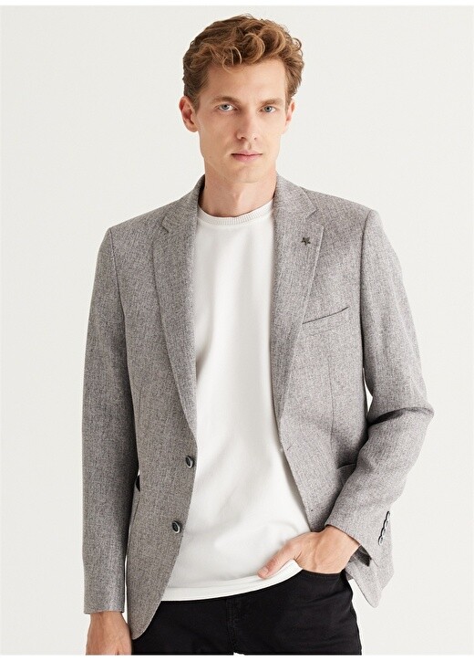 

Slim Fit Серая мужская куртка Altınyıldız Classic, Серый